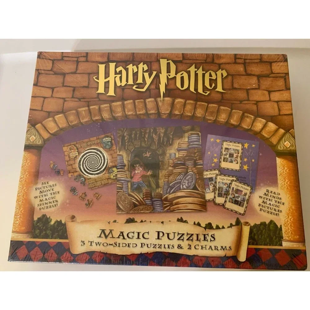 New Harry Potter Magic Puzzles 3 Two-Sided Puzzles‎ (2000, Bepuzzled) Sealed